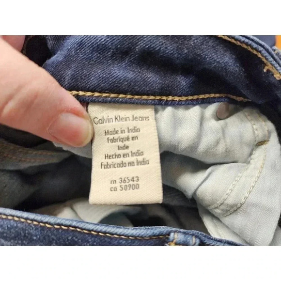 CALVIN KLEIN STRAIGHT BLUE JEANS W33/L32 - Picture 6 of 6